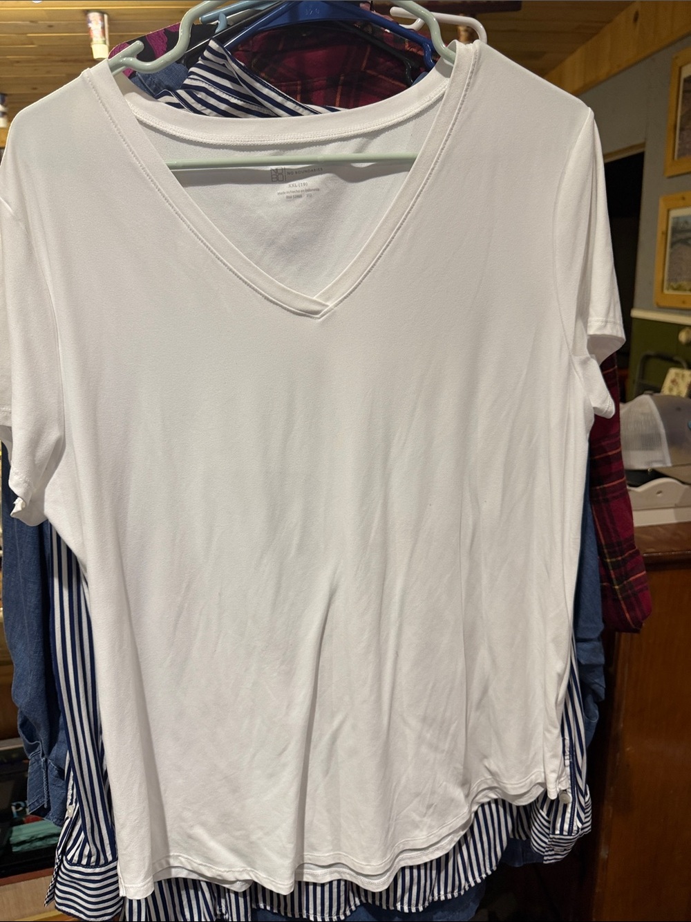 No Boundaries White V-Neck Tee